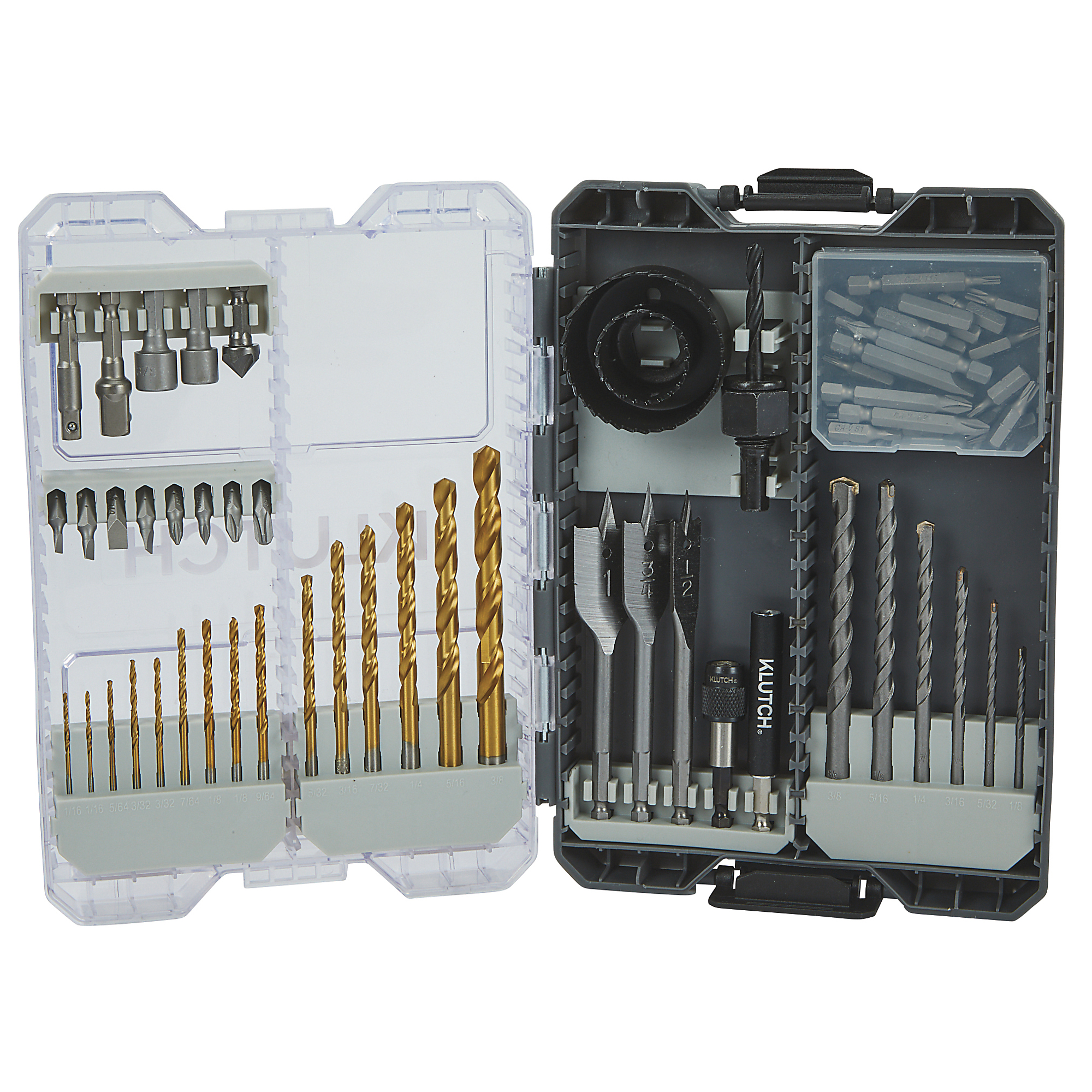 Klutch 66-Pc. Drill Bit Set